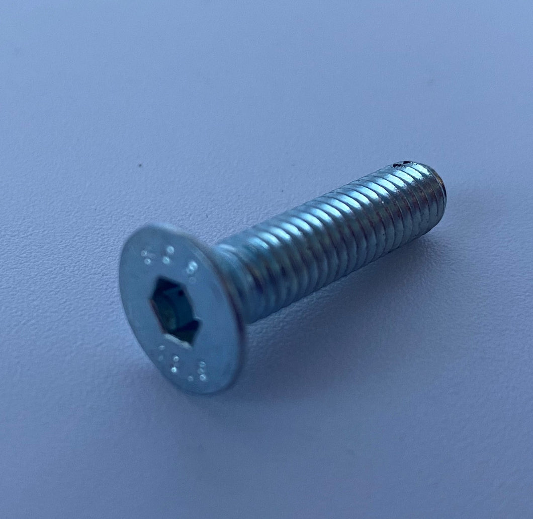 M6 Flathead Screw, Zinc Finish